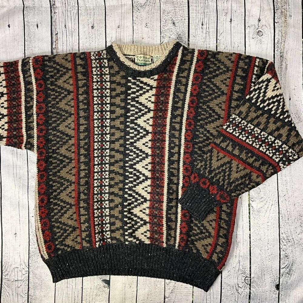 VINTAGE COTTON TRADERS 100% Shetland Wool Sweater